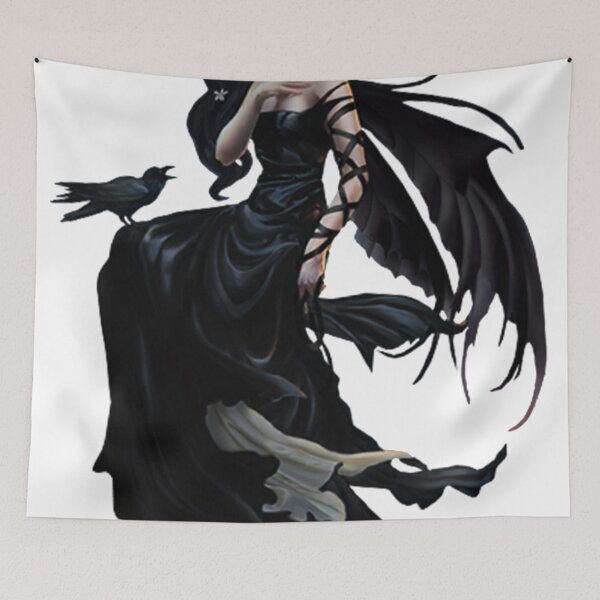 Item preview, Pretty Gothic lady with crow designed and sold by Luna Snaps.