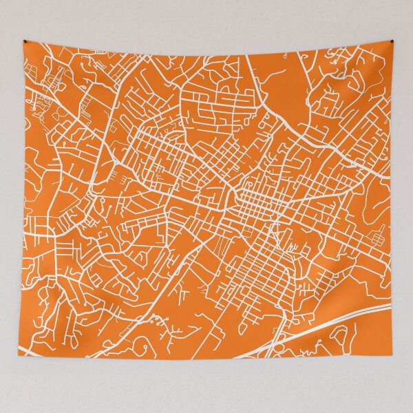 Item preview, Charlottesville Map - Orange designed and sold by CartoCreative.