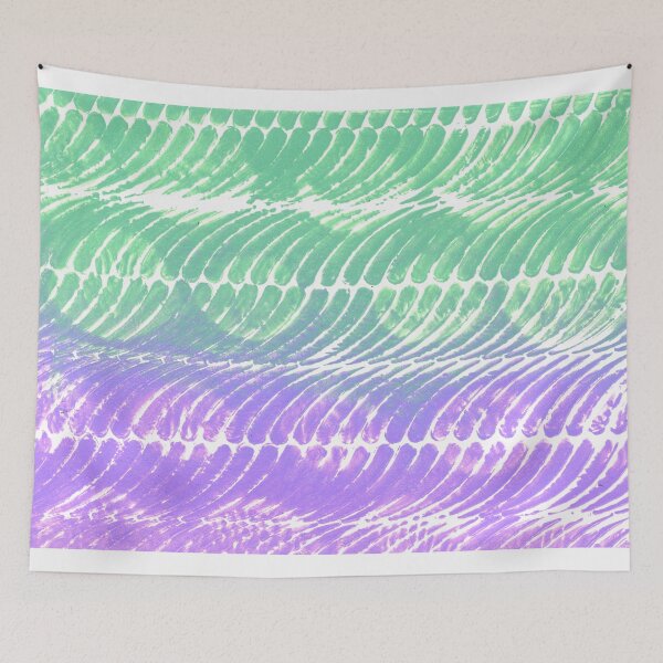 Aperçu de l'œuvre Vagues à la menthe et aux lilas créée et vendue par Wealie Arts.
