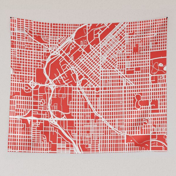 Item preview, Denver Map - Red designed and sold by CartoCreative.