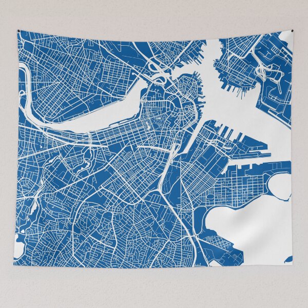 Item preview, Boston Map - Deep Blue designed and sold by CartoCreative.