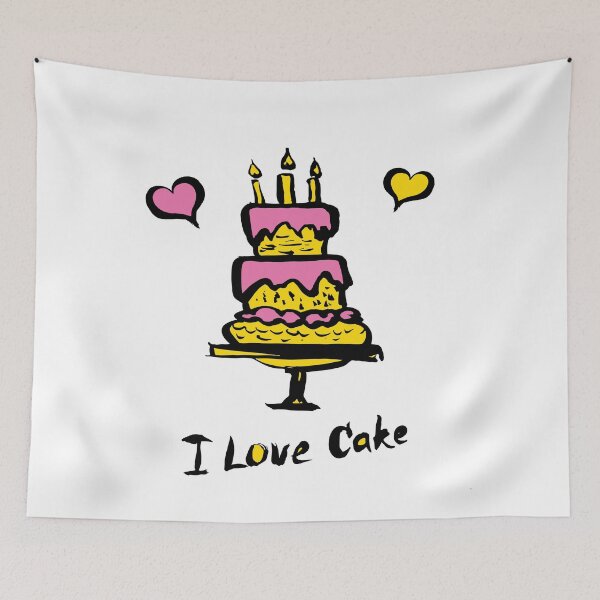 Item preview, cake and the inscription I love cake designed and sold by NaumStock.
