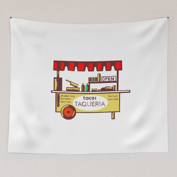 Item preview, Taco Stand Taqueria Stand Woodcut designed and sold by patrimonio.