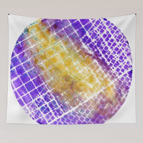 Aperçu de l'œuvre Violet et Or Squared créée et vendue par Wealie Arts.