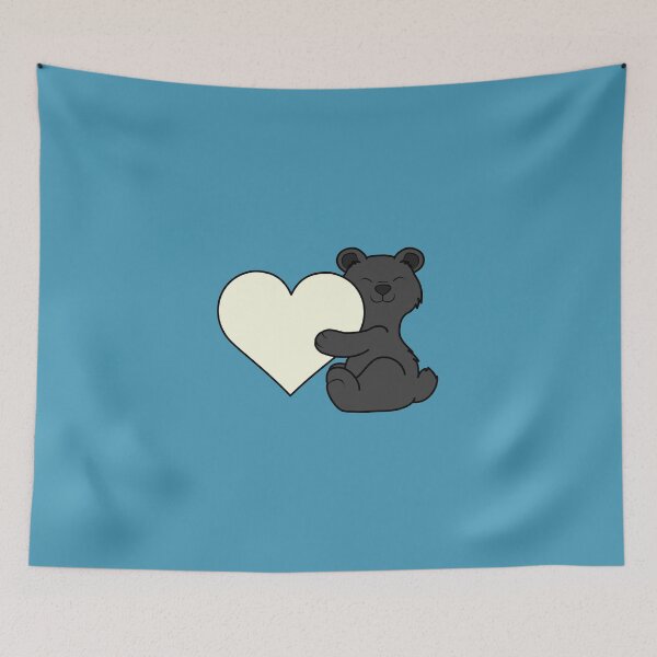 Item preview, Valentine's Day Black Bear with Cream Heart designed and sold by Grifynne.