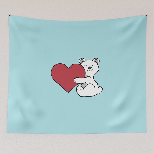 Item preview, Valentine's Day Polar Bear with Red Heart designed and sold by Grifynne.