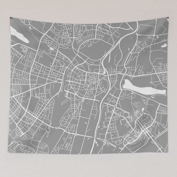 Item preview, Poznan map grey designed and sold by mapsart.
