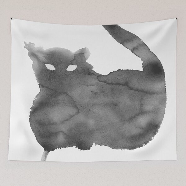 Aperçu de l'œuvre Chat Nuageux • Cloudy Cat • Gato Nublado créée et vendue par Marc Philippe Joly.