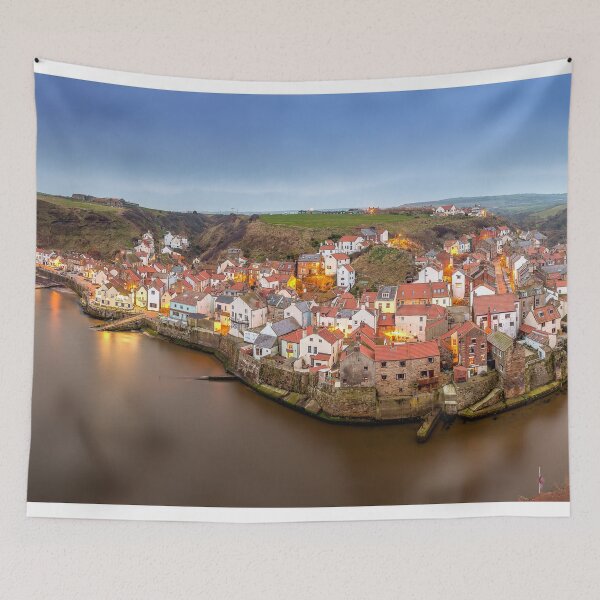 Item preview, Staithes Panoramic View designed and sold by Mark and Emma Bulmer.