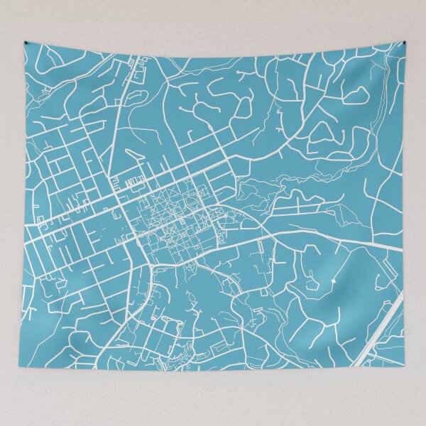 Item preview, Chapel Hill Map - Baby Blue designed and sold by CartoCreative.