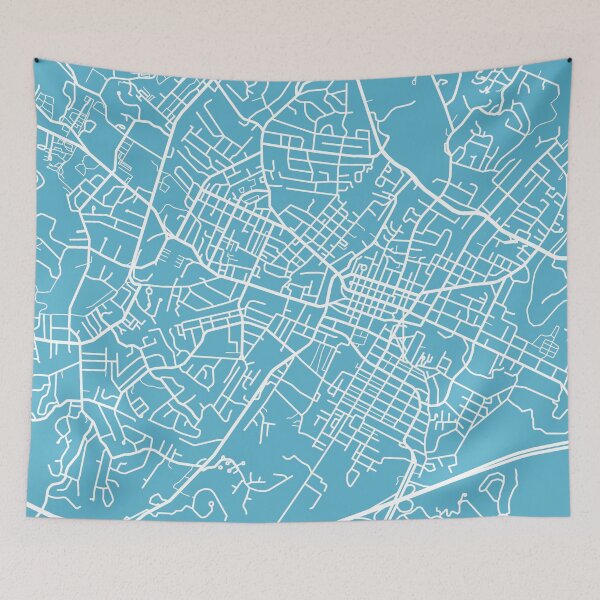 Item preview, Charlottesville Map - Baby Blue designed and sold by CartoCreative.