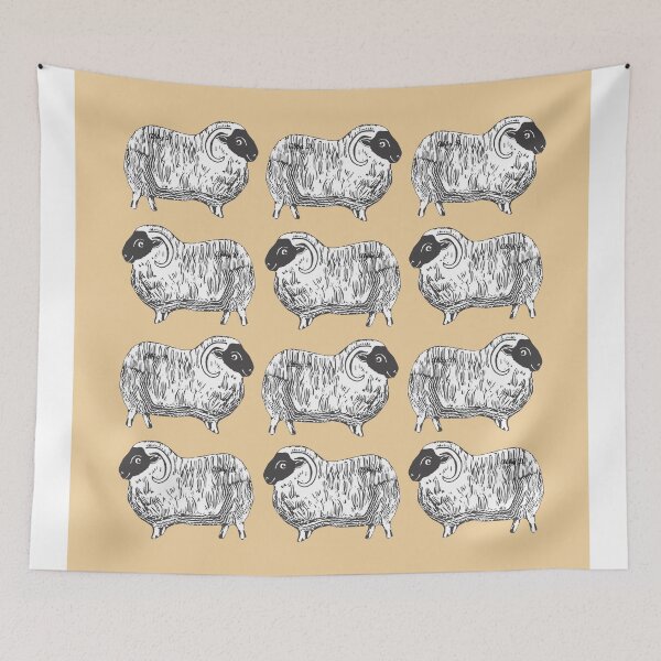 Item preview, Sheep Cozy Creme Pattern designed and sold by Abigail Davidson.
