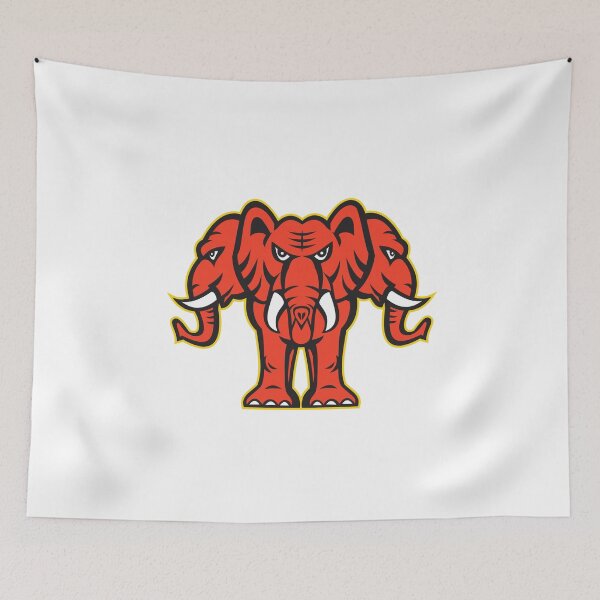 Item preview, Three Headed Elephant Standing Retro designed and sold by patrimonio.