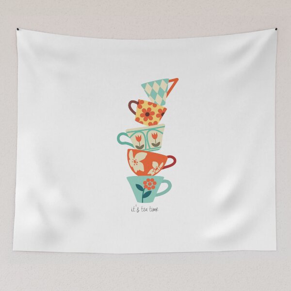 Item preview, tea cups - it's tea time designed and sold by Easyposters2.