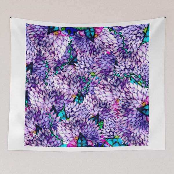 Item preview, Bright purple lavender floral watercolor handpainted designed and sold by GirlyTrend.