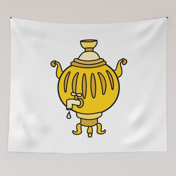 Item preview, Funny Russian samovar colorful  designed and sold by NaumStock.