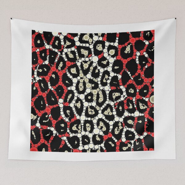 Item preview, Red Black Cheetah Circle Abstract designed and sold by OCDesigns2.