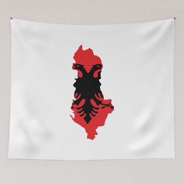 Item preview, Flag Map of Albania  designed and sold by abbeyz71.