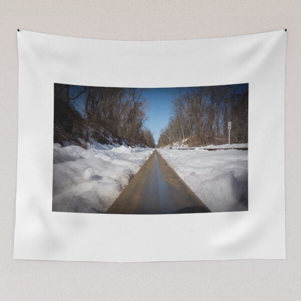 Item preview, Train Tracks on a snowy winter day designed and sold by CSSphotos.