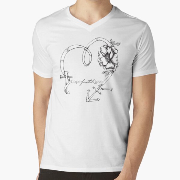 Hope Faith Love V-Neck T-Shirt