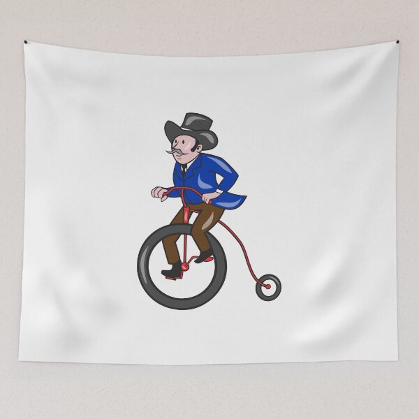 Item preview, Gentleman Riding Penny-farthing Cartoon designed and sold by patrimonio.