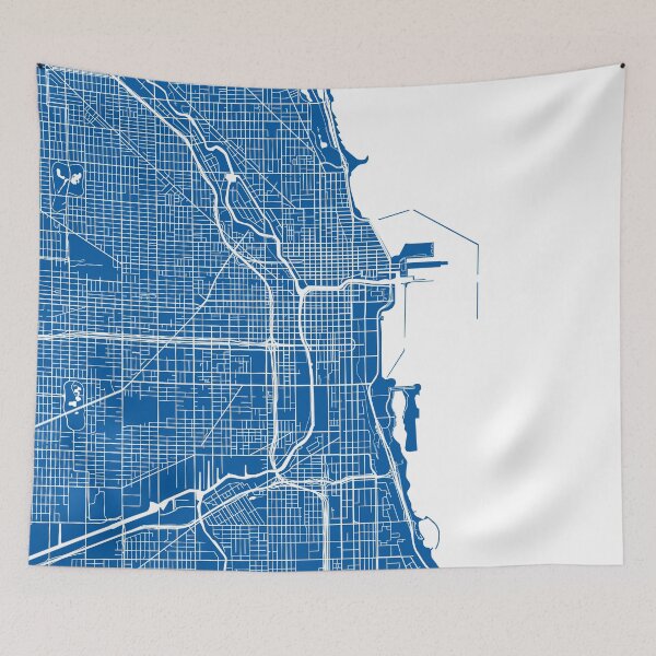 Item preview, Chicago Map - Deep Blue designed and sold by CartoCreative.