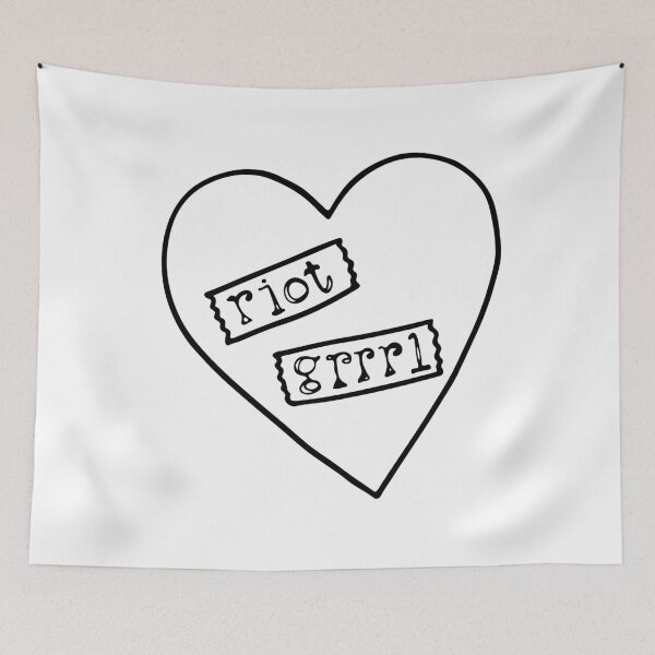 Item preview, riot grrrl heart designed and sold by Meagan Hein.