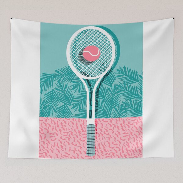 Item preview, Good to go - memphis throwback 1980s neon pastel abstract sports tennis racquetball athlete game designed and sold by wackadesigns.