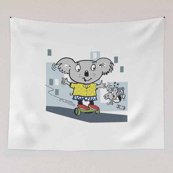 Item preview, Cartoon koala bear having fun on hover board designed and sold by Al Benge.