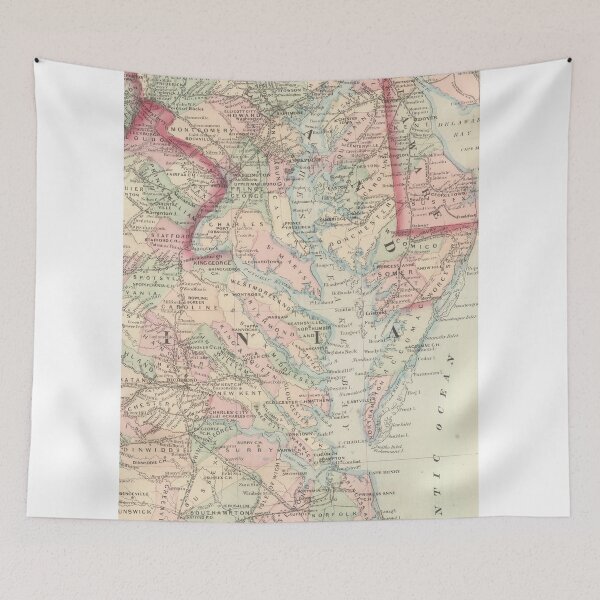 Item preview, Vintage Map of The Chesapeake Bay (1875) designed and sold by BravuraMedia.