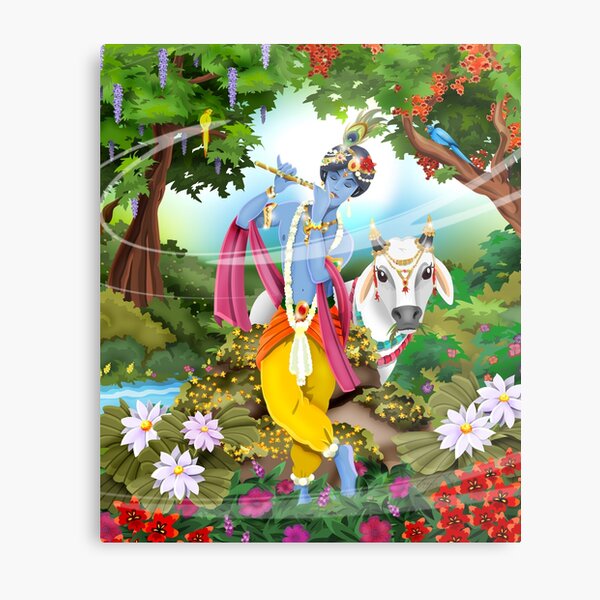 Krishna / Shivas World Metallbild