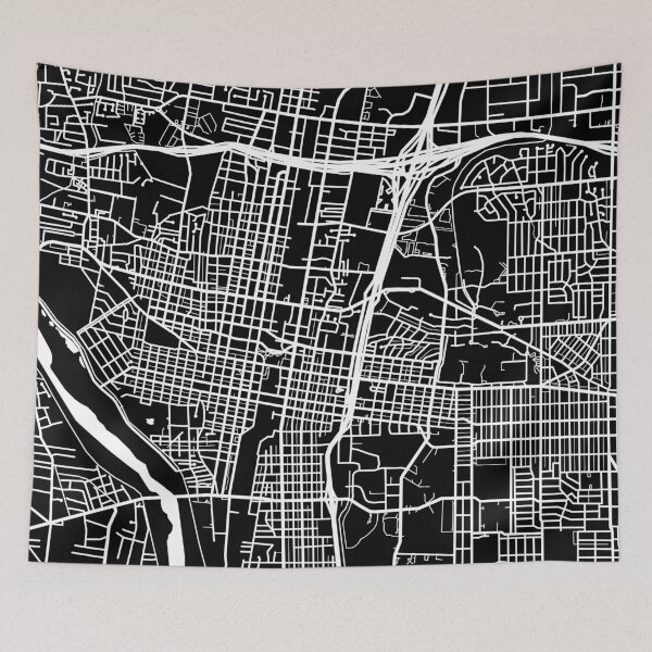 Item preview, Albuquerque Map - Black designed and sold by CartoCreative.