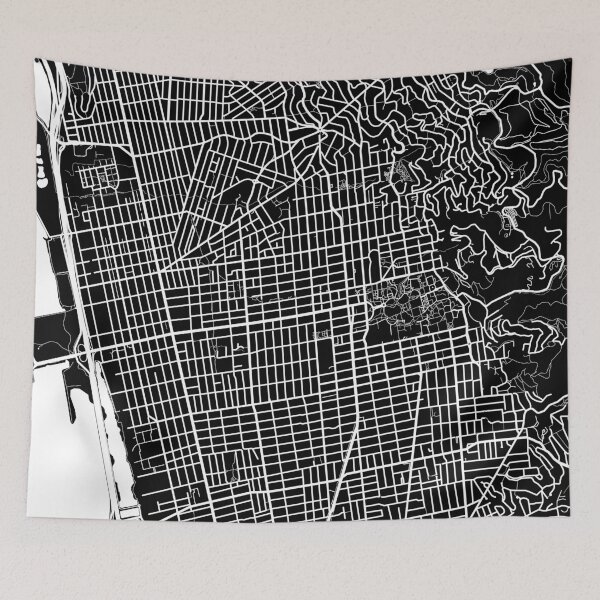 Item preview, Berkeley Map - Black designed and sold by CartoCreative.