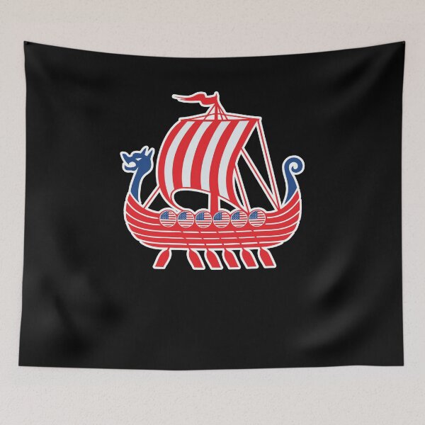 Item preview, Nordic Viking Blood Valhalla USA Odin Viking Ship designed and sold by DSWShirts.
