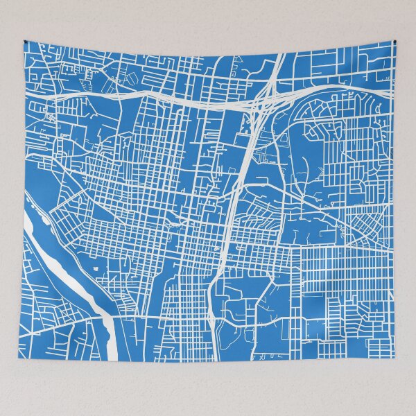 Item preview, Albuquerque Map - Light Blue designed and sold by CartoCreative.