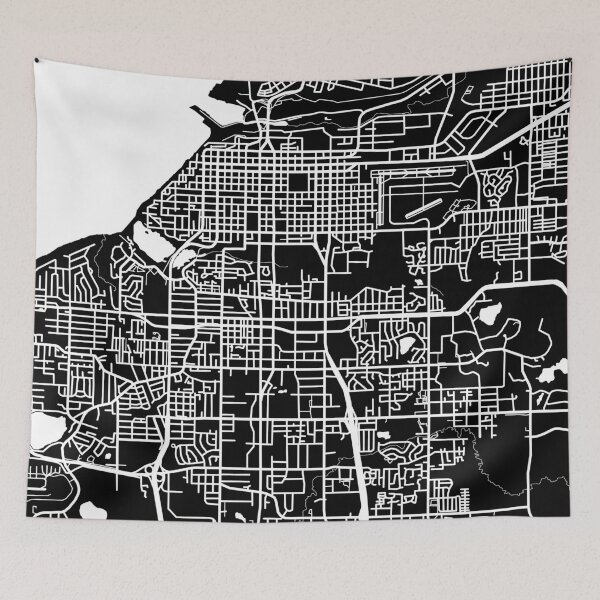 Item preview, Anchorage Map - Black designed and sold by CartoCreative.