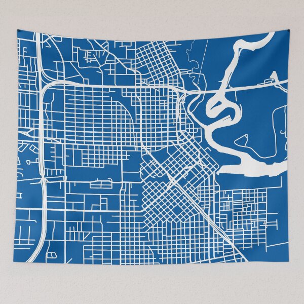 Item preview, Beaumont Map - Deep Blue designed and sold by CartoCreative.