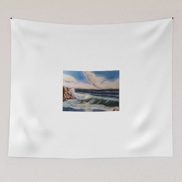Item preview, The Power Of The Ocean-Oil on canvas-18″H by 24″W designed and sold by ArtbyAnnushka.