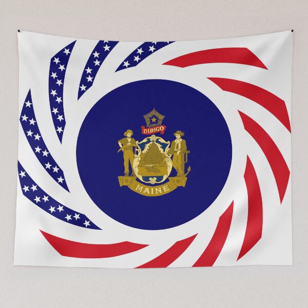 Item preview, Maine Murican Patriot Flag Series 1.0 designed and sold by Carbon-Fibre Media.