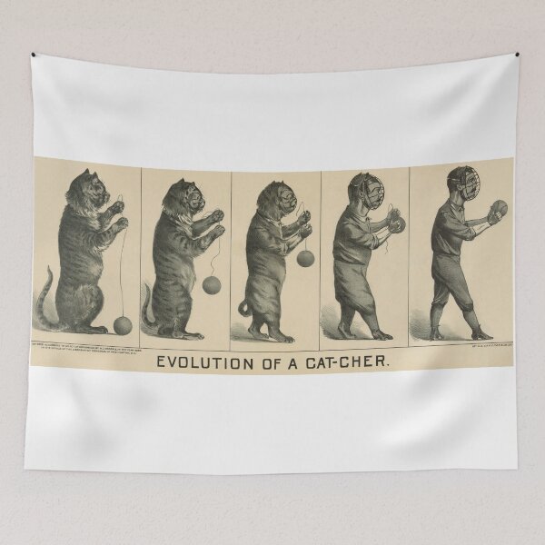 Item preview, Baseball history, 1889 drawing Evolution of a cat-cher designed and sold by aapshop.