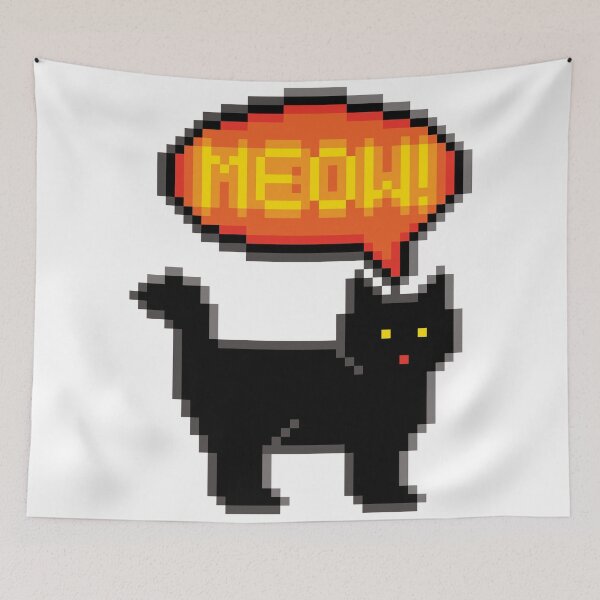 Item preview, 8-Bit Cat Meowing designed and sold by Lisann.