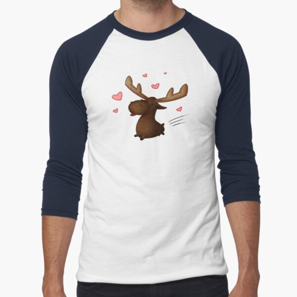 Lovestruck Moose Baseball ¾ Sleeve T-Shirt