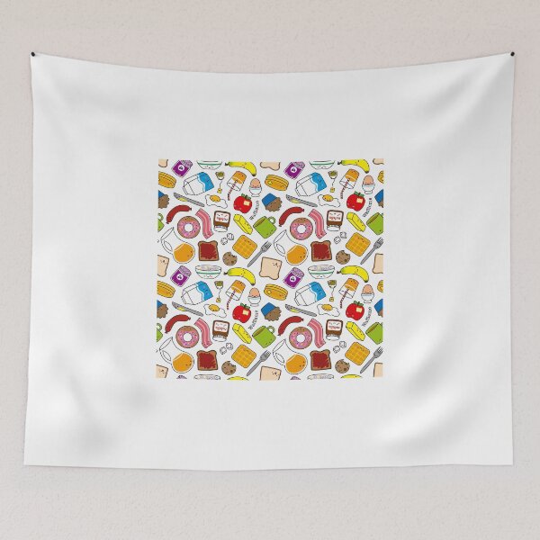 Item preview, Kawaii breakfast pattern!! designed and sold by waffleme.