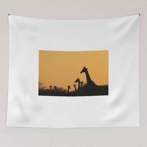 Item preview, Giraffe Silhouette - African Wildlife Background - Colors in Nature designed and sold by LivingWild.