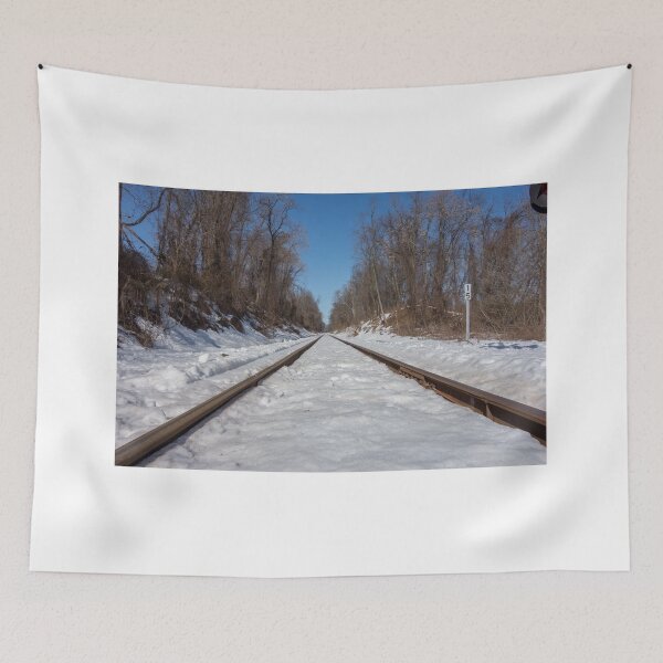 Item preview, HDR Snowy Train Tracks designed and sold by CSSphotos.