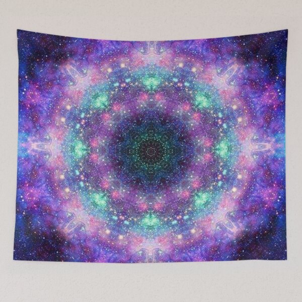 Item preview, Trippy purple space mandala designed and sold by kittititti.