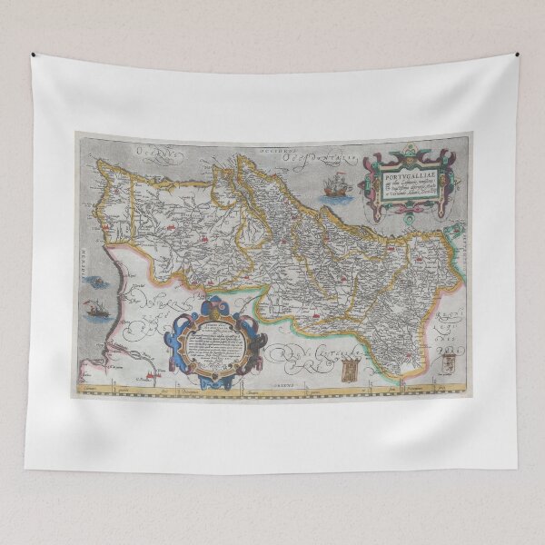 Item preview, Vintage Map of Portugal (1579) designed and sold by BravuraMedia.