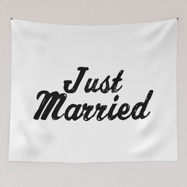 Item preview, Just Married (Black Text) designed and sold by PingusTees.