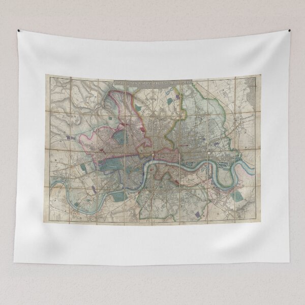 Item preview, Vintage Map of London England (1852) designed and sold by BravuraMedia.