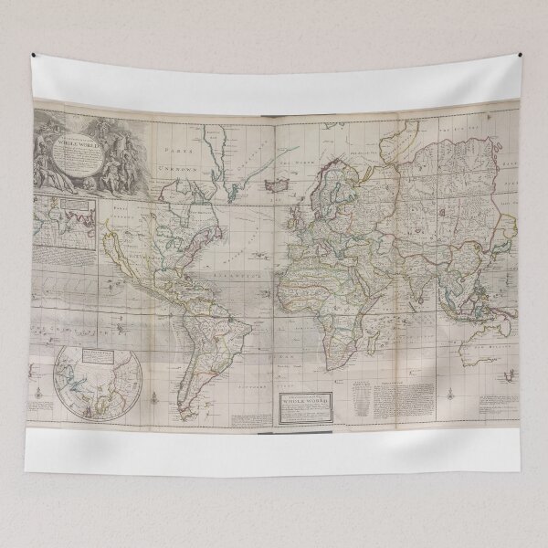 Item preview, Vintage Map of The World (1719) designed and sold by BravuraMedia.